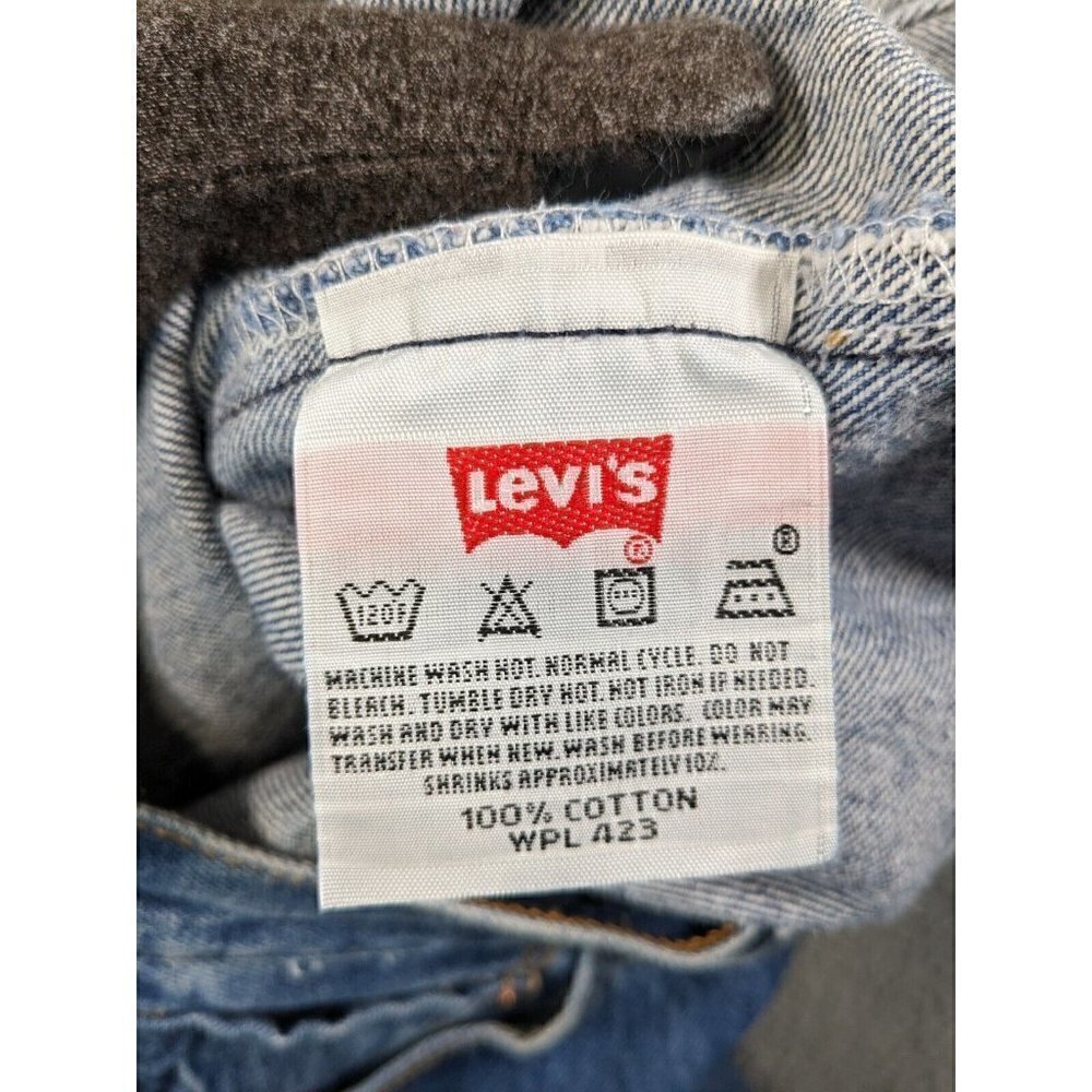 Levi's Jeans Mens 38x36 (Actual 35x32) 501 XX Button Fly Distressed Y2K Blue - Picture 4 of 16